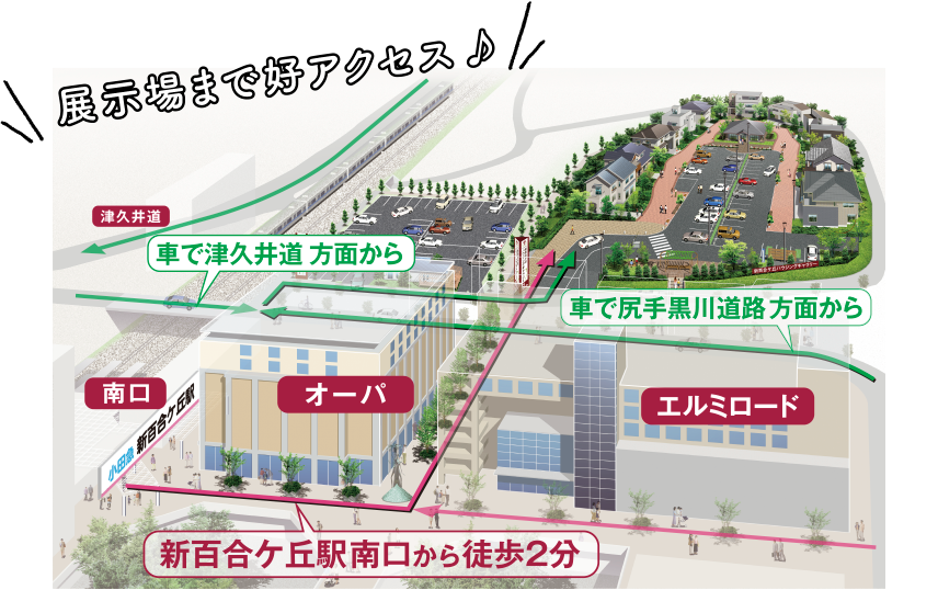 展示場まで好アクセス♪
